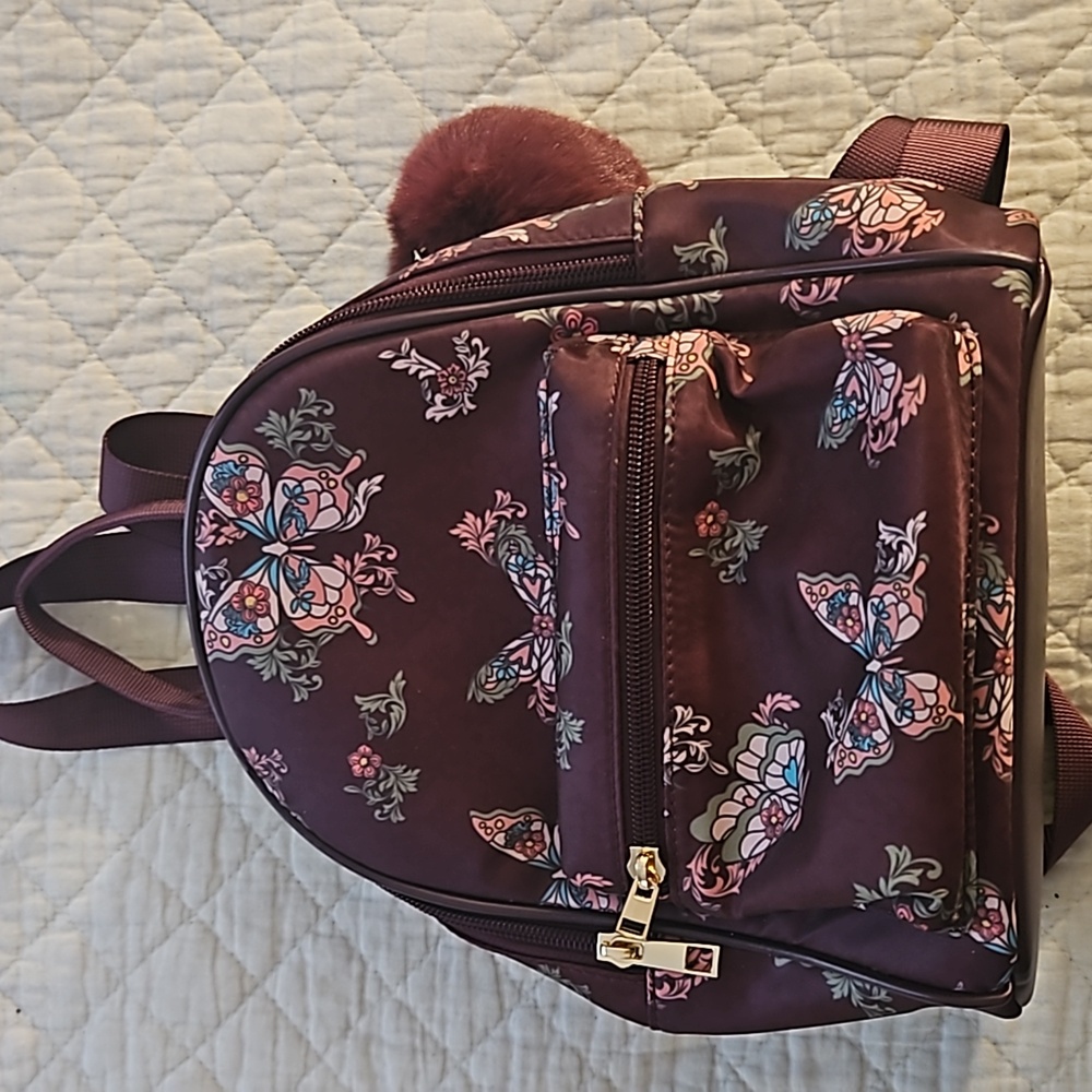 Butterfly mini adorable rabbit pom pom backpack purse bag